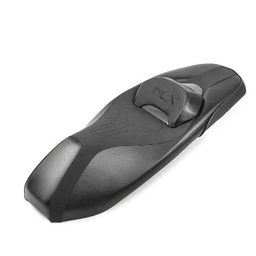 Entrotech PCX125/150/160専用 シート ローダウン カスタム クッション バックレスト付き 2CM シート下げ バイク ブラック 純正交換