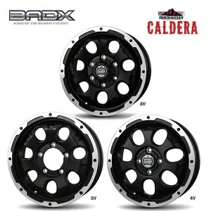 16インチ 5H114.3 6.5J 6.5J+38 5穴 ロックケリー カルデラ ホイール (1本/2本/4本) マットブラック/リップポリッシュ(MBK/RP) BADX ROCK KELLY CALDERA (MBK/RP) 送料無料 バドックス