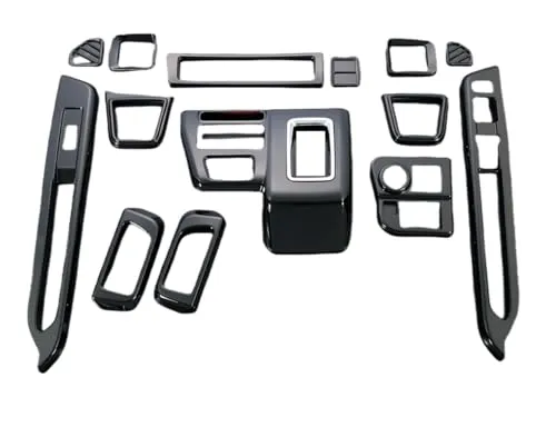 【Aobexalt】ダイハツ新型アトレーForATRAIS700VS710Vインテリア9点フルセット前側両側左右・センターエアコン吹き出し口・ドリンクホルダー・スタートワンボタンハザードボタンパネル・ドアハンドル・ウインドボタンカバーベゼルガーニッシュフレ