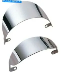 クロームパーツ クロムフロントターンハーレーツーリング86-17 FLHT＆FLSTCのためのシグナルバイザー Chrome Front Turn Signal Visors for Harley Touring 86-17 FLHT & FLSTC【並行輸入品】