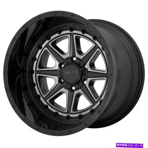 ホイール 4本セット 22x12 Moto Metal Mo801 Phantom 5x5/5x127 -44ブラックグレーの色合いのホイールリムセット（4） 22x12 Moto Metal MO801 Phantom 5x5/5x127 -44 Black Gray Tint Wheels Rims Set(4)【並行輸入品】