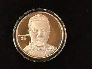 1994年ハイランドミント発行マーシャル・フォーク銀製アートメダル（CO??A付）B0404