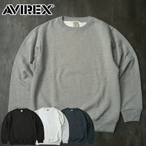 AVIREX アビレックス #7833932002 デイリー 長袖 クルーネック スウェット DAILY メンズ 男性 トップス ロングスリーブ スエット トレーナー カジュアル アメカジ 普段着 無地 部屋着 春 夏 秋 冬