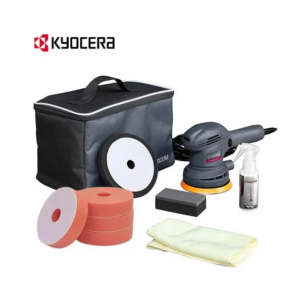 京セラ(リョービ) ダブルアクションポリッシャー APED-130KT 車磨き専用キット・研磨用125mmスポンジ4枚付き【在庫有り】