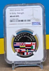 2022 ウクライナ 5H - 団結、強さ - NGC MS69 DPL - コイン