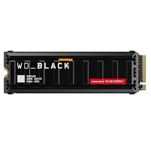 WD_Black 8TB SN8100 NVMe SSD ソリッドステートドライブ ヒートシンク付き - Gen 5 PCIe 5.0x4 M.2 2280 Seq 読み取り速度 最大14,900MB/秒 AIアプリケーション、ゲーム、ビデオ編集に最適 -