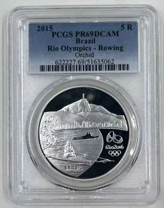 2015 5R PCGS PR69DCAM リオオリンピック - ボート競技用オーキッド