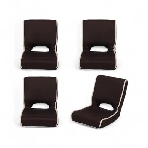 匠美風 (4入) 低反発 座椅子 W400mm 組立 ショコラ メッシュ ブラウン 中国匠製 PNO.637717