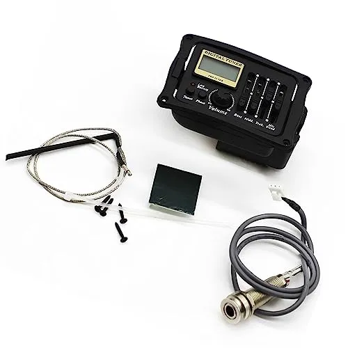 プロフェッショナルなギターピックアップ 4 Bands EQ Equalizer Preamp Piezo Guitar Pickup Tuner microphone Blend Volume Bass Middle Treble Control