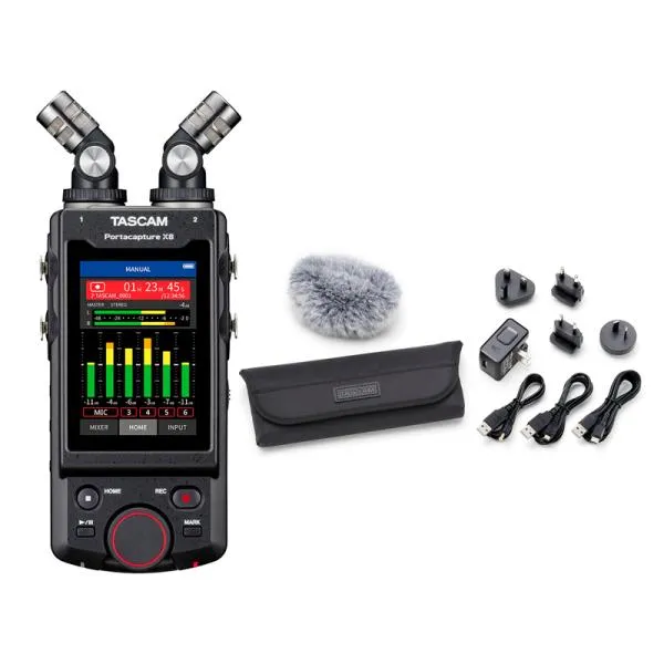 TASCAM Portacapture X8 + アクセサリーパック AK-DR11Gmk3 8トラックハンドヘルドレコーダー