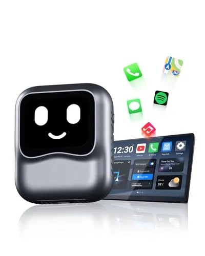 OTTOCAST ワイヤレス CarPlay AI Box Nano Android 13 8GB RAM + 128GB ストレージ AI音声アシスタント SIM/Micro SD対応 分割画面 Androidオート対応