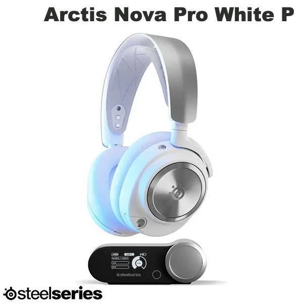 SteelSeries Arctis Nova Pro Wireless White P PlayStation ハイレゾ対応 有線 / 2.4GHz / Bluetooth ワイヤレス ゲーミングヘッドホン