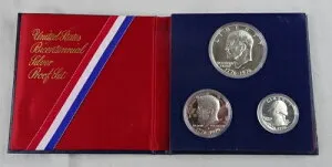 1976-S 米国造幣局 シルバープルーフ 200周年記念 3枚セット BU 40% シルバー 送料無料