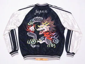 テーラー東洋[東洋エンタープライズ] スカジャン TT15682 WHITE DRAGON × EAGLE 白龍 鷲 ホワイトドラゴン イーグル TAILOR TOYO (ブラック) 送料無料 代引き手数料無料