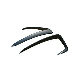 2ピース 適用: テスラ/TESLA モデル 3 マット カーボンファイバー フロント バンパー スプリッタ カナード フォグランプ カバー ブラック AL-OO-1367 AL Exterior parts for cars