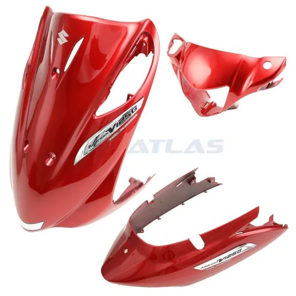 台湾SUZUKI純正 アドレスV125G ADDRESS CF46A CF4EA 外装セット 3点セット キャンディソノマレッド YNF