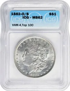 1882年製 モルガン銀貨 VAM-4 ICG MS62 TOP 100