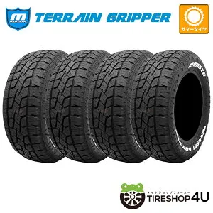 【2025年製】 ～2026年製 4本セット 送料無料 新品 MONSTA TERRAIN GRIPPER 225/55R18 102H RWL モンスタタイヤ テレーングリッパー 225/55-18 ホワイトレター ブロックタイヤ 18インチ オールテレーン AT A/T デ