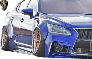 【M's】レクサス 40系 後期 LS460 LS600h F-SPORT (2012.10-2017.10) AIMGAIN 純VIP GT フロントオーバーフェンダー type2 (50mm ワイド) エイムゲイン エアロ レクサスエアロ LSエアロ LEXUS LS Fスポーツ USF40 UVF45 40L