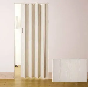 パネルドア 木目調 簡易取付 大型ランナーで走行性抜群 インテリア性の高いアコーディオン オーダー 間仕切り クレア(幅199cm高さ240cm迄)