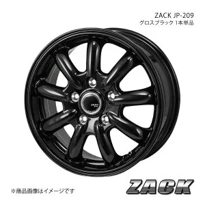 ZACK JP-209 レヴォーグ VM4/VMG 2014/6～2017/8 アルミホイール1本【17×7J 5-114.3 +53 グロスブラック】