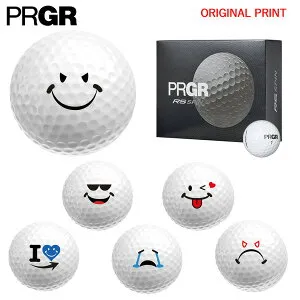 【オリジナルマークプリントボール(納期2-3日)】プロギア アールエス スピン(RS-SPIN)ゴルフボール 1ダース(12球) BADスマイルC マーク入り