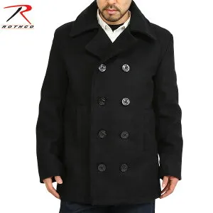 クーポンで15%OFF★ROTHCO ロスコ U.S.NAVY ピーコート ブラック【7070】大変温かくカジュアルにも ビジネスにもご利用可能な1枚 メンズ ミリタリー アウトドア【T】WAIPER ギフト