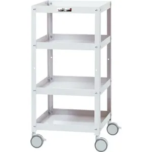 ●u.ヤマキン/山金工業【WCLS-4-P】コンビニワゴン 双輪キャスター 4段 W400mm×D400mm 組立式