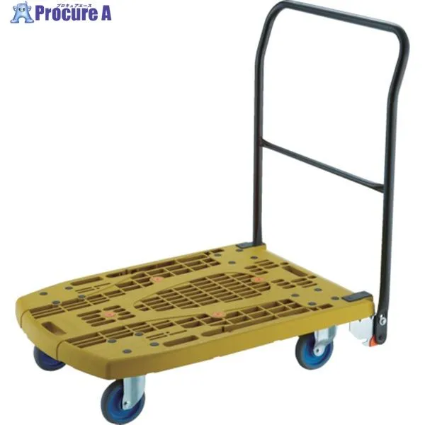 TRUSCO 樹脂台車 カルティオビッグフラット 回転 900X600 4輪自在 オリーブ ◇▼818-6996 MPK906-F2J-OG 1台