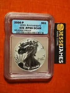 2006 P リバース プルーフ シルバー イーグル ICG PR69 DCAM 20 周年記念セットより