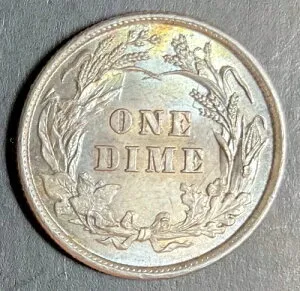 BU 1892 バーバーダイムエラーダイスクラッシュオリジナル非常にレアなこの素敵なk 611-