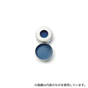 Thermo Fisher Scientific 6PCC11ST101 セプタム付クリンプキャップ(ND11)1mm 透明/青(ソフト)/銀 100個入