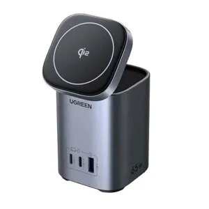 UGREEN Nexode 2 in 1 ワイヤレス＆ワイヤード卓上急速充電器 55477 ［USB Power Delivery対応 /3ポート］ グレー UGR-OT-000031