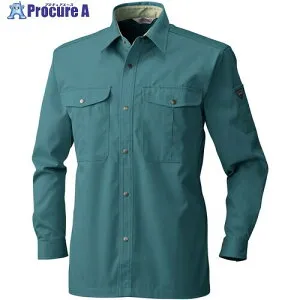 桑和 4445 長袖シャツ ダークグリーン 6L 4445-109-6L 1着 ■▼531-5364 【送料都度見積】