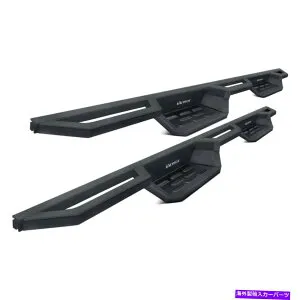 Nerf Bar シボレーコロラド15-21 6 セントドロップスタイルのキャブの長い長方形ナーフバー For Chevy Colorado 15-21 6 ST Drop Style Cab Length Black Rectangular Nerf Bars【並行輸入品】