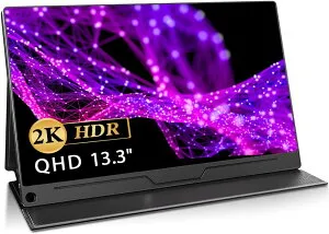 13.3インチ 2K モバイルモニター モバイルディスプレイ 薄型 軽量 IPSパネル USB Type-C ミニHDMI ケース付 VESA対応 Switch 有機EL ニンテンドー 任天堂スイッチ 出力 switch スマートフォン ラズベリー