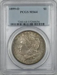 1899-O モルガン銀貨 $1 PCGS MS-64 トーン（良質コイン）（4H）