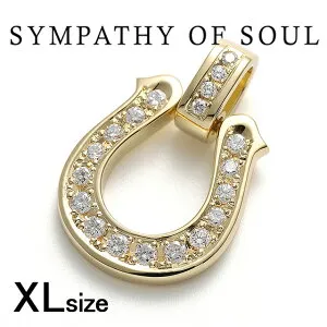 シンパシーオブソウル P2313Y8D エクストララージラックスホースシューペンダント K18イエローゴールド w/ダイヤモンド Extra Large Lux Horseshoe Pendant K18YG w/Dia メンズ レディース ユニセックス sympat