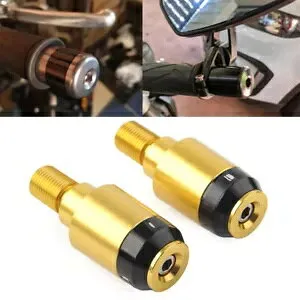 ゴールド CNC ハンドルバー グリップ オス エンド スライダー ハンドル ヤマハ XSR900- Gold CNC Handlebar Grips Male Ends Slider Handle for Yamaha XSR900- 【並行輸入品】