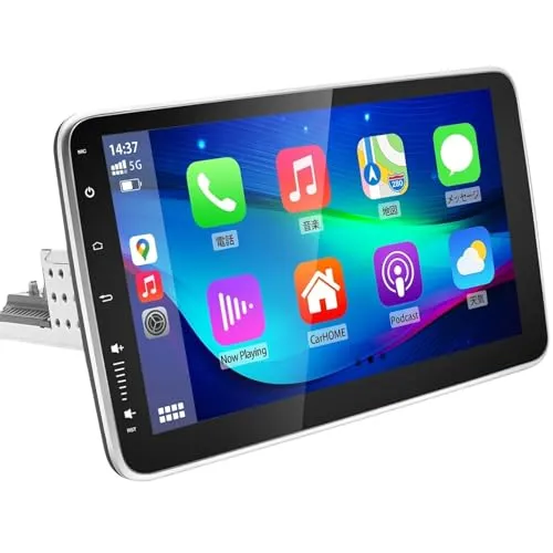 KASUVAR 1DIN アンドロイド ディスプレイオーディオ 2G+32G+4コア 10インチQLEDタッチパネル フローティングカーナビ 無線Carplay/Androidauto&mirrorlink GoogleStore/ワイドFM/AM/Blu