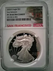 2020-S アメリカン シルバー イーグル PF70 ウルトラ カメオ NGC 初回リリース