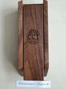 YouTuber CCTによるアメリカンウォールナット製シルバーコインテストスライド（手作り）