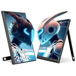 VeoutV1Pro16型2.5K144Hzポータブルモニター4色(ブラック/シルバー/ピンク/ブルー)、HDRIPSFreeSync対応、USB-C&ミニHDMIノートPC/Mac/PS5/Xbox/Switch対応-