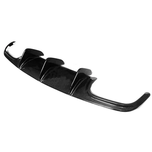 に適合する W204 C63 AMG C300 スポーツ 2009-2014 リアバンパーディフューザー FRP カーボンファイバー リアリップスポイラー ディフューザー XUEFGHIJL(09-11 Carbon)