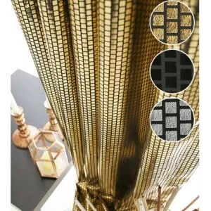 【韓国カーテン】クラブスタイル ラグジュアリー暗幕カーテン 2枚セット ゴールド ブラック シルバー ピンスタイル W130cm×H220cm W130cm×H230cm