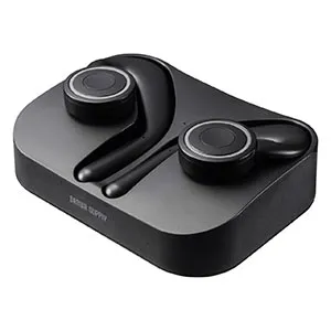 400-BTTWS4BK テレビ用ワイヤレスイヤホン Bluetooth 5.0 無線 トランスミッター 2台同時接続 送信機 軽量 コーデック オープンイヤー 3.5mm 光デジタル RCA赤白 USB 3WAY ワイヤレスタイプ