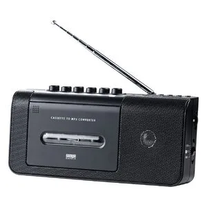 400-MEDI043 カセット変換プレーヤー デジタル保存 AC電源 乾電池 USB保存 AM/FMラジオ機能 ラジカセ カセット変換プレイヤー