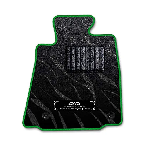 DAD ギャルソン D.A.D エグゼクティブ フロアマット SUZUKI (スズキ) WAGON-R ワゴンR 型式: CT21S/51S/CV21S/51S 1台分 GARSON プレステージデザインブラック/オーバーロック(ふちどり)カラー : グリ