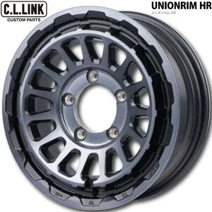 C.L.LINK/シーエルリンク【UNIONRIM HR】ユニオンリムHR 16x5.5 +20 5H/139.7 マットスモーククリア（MB/MSC）x4本