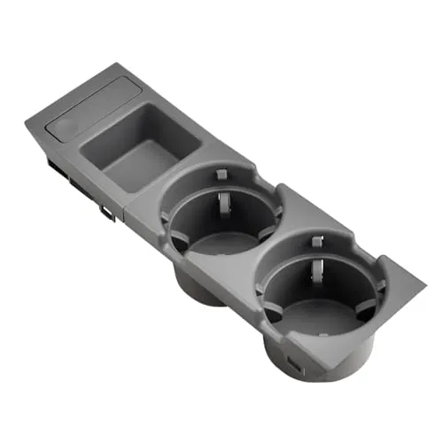 車用カップホルダー 追加 Compatible With For 320i 330xi 2001 2002 2003 2004 2005 51168217953 51168217955 ダブルホール フロントセンターコンソール 収納ボックス コインカップホ